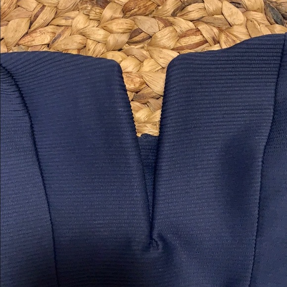 Onia Ribbed Bikini Bandeau Swim Top Navy Blue NWT - Picture 5 of 7